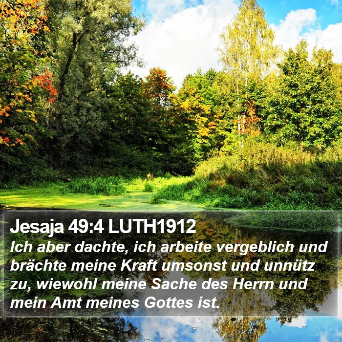 Jesaja 49:4 LUTH1912 Bible Study