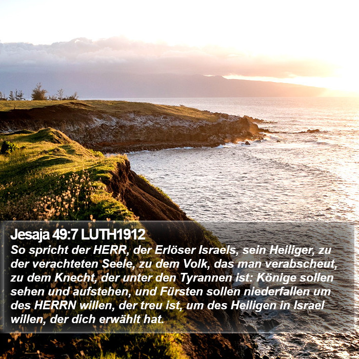 Jesaja 49:7 LUTH1912 Bible Study