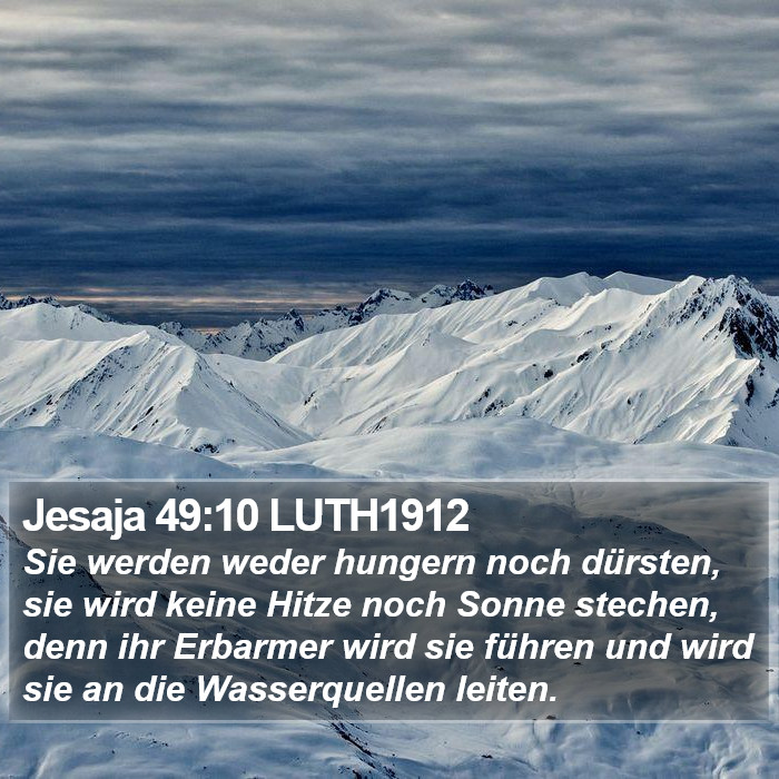 Jesaja 49:10 LUTH1912 Bible Study