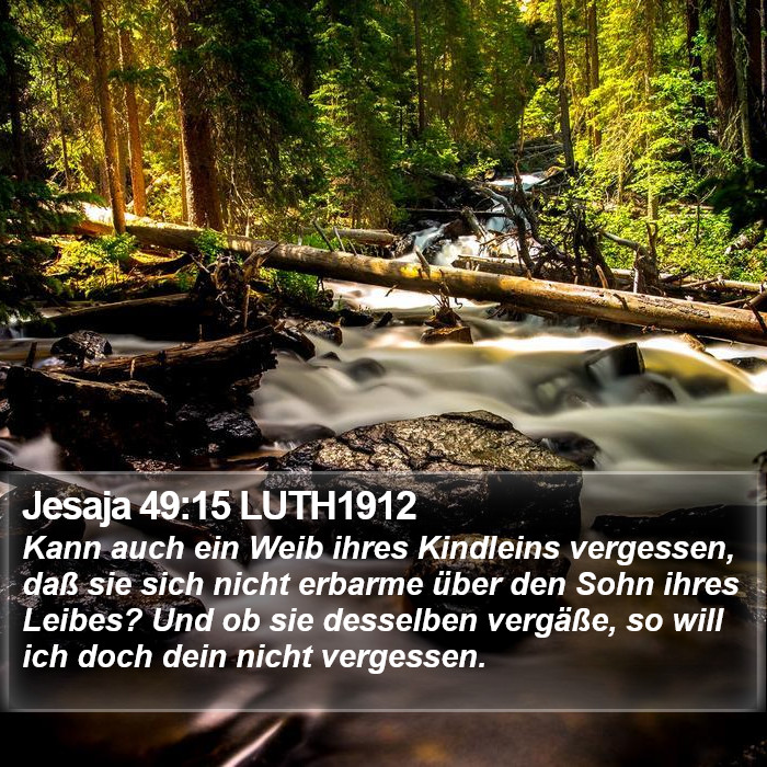 Jesaja 49:15 LUTH1912 Bible Study