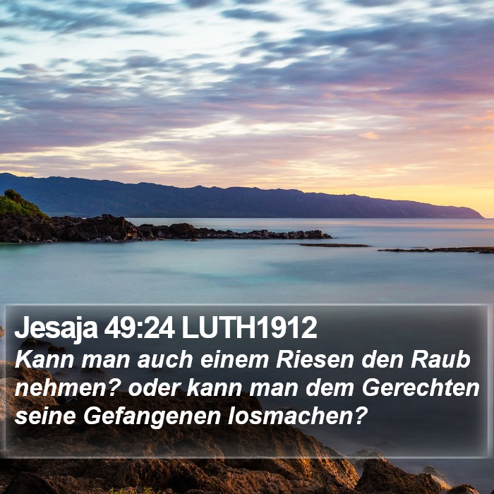 Jesaja 49:24 LUTH1912 Bible Study