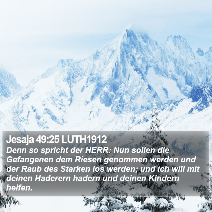 Jesaja 49:25 LUTH1912 Bible Study