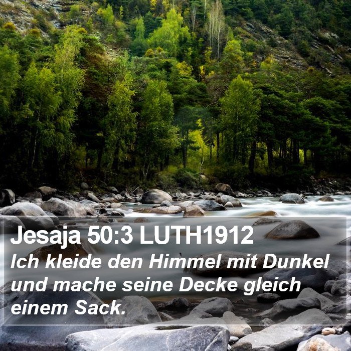 Jesaja 50:3 LUTH1912 Bible Study