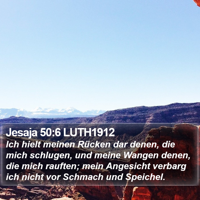 Jesaja 50:6 LUTH1912 Bible Study