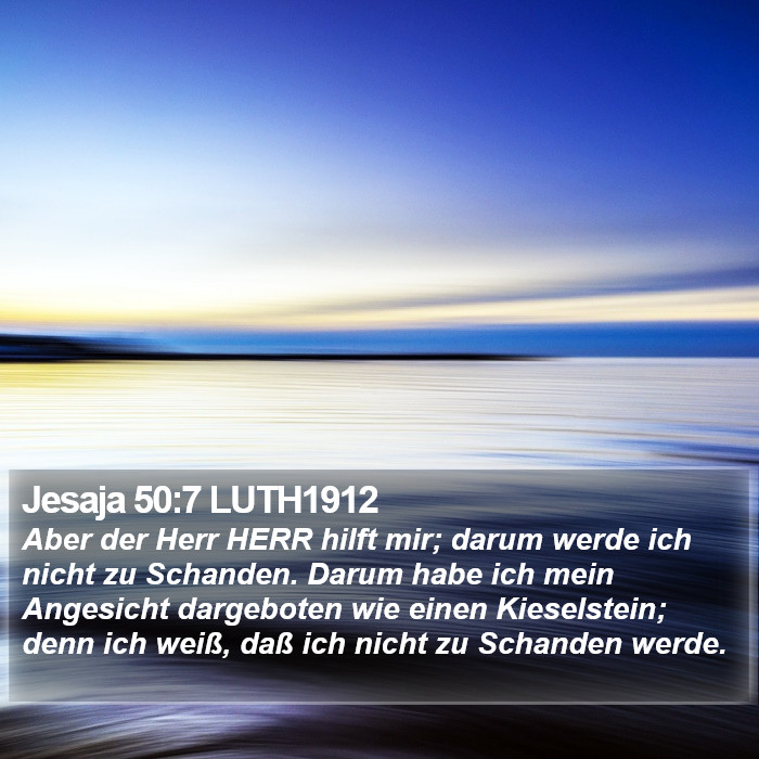 Jesaja 50:7 LUTH1912 Bible Study