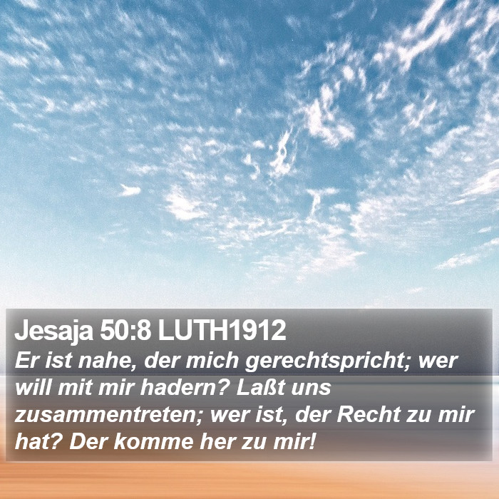 Jesaja 50:8 LUTH1912 Bible Study