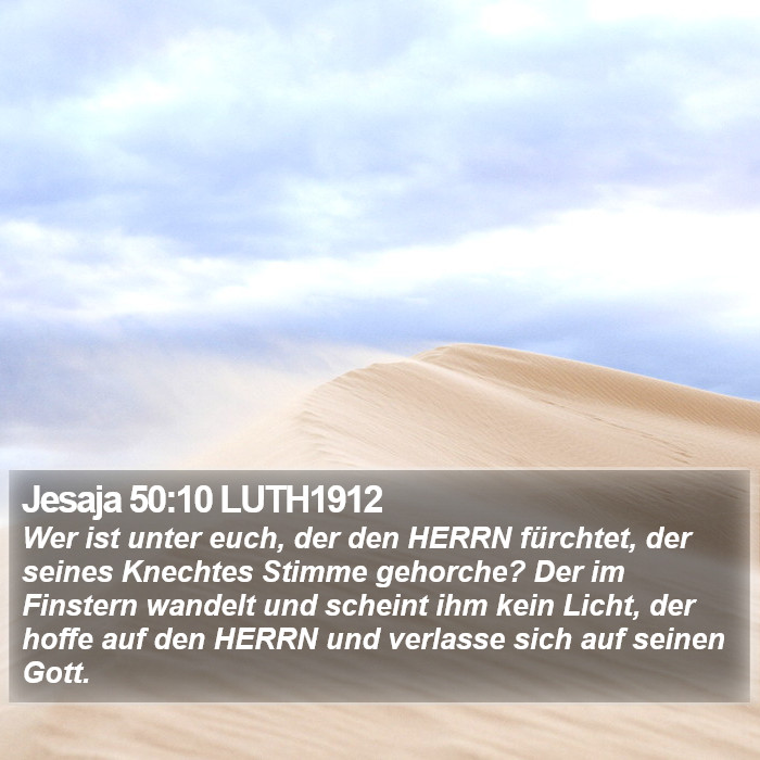 Jesaja 50:10 LUTH1912 Bible Study