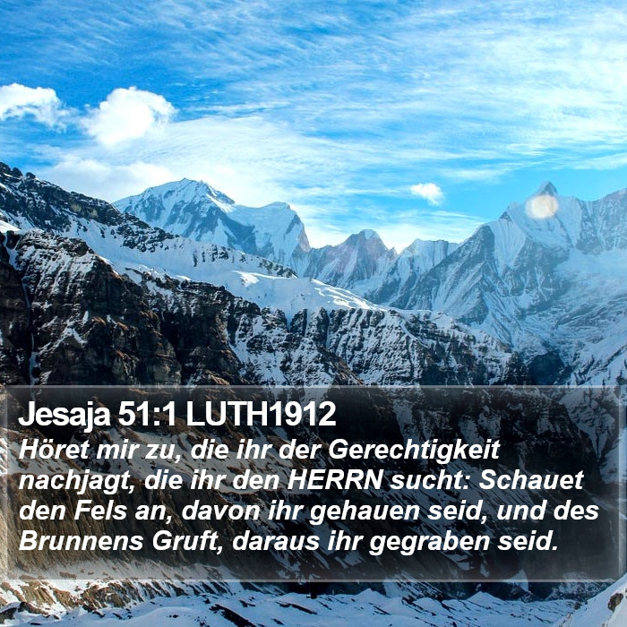 Jesaja 51:1 LUTH1912 Bible Study