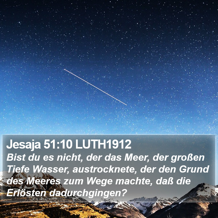 Jesaja 51:10 LUTH1912 Bible Study