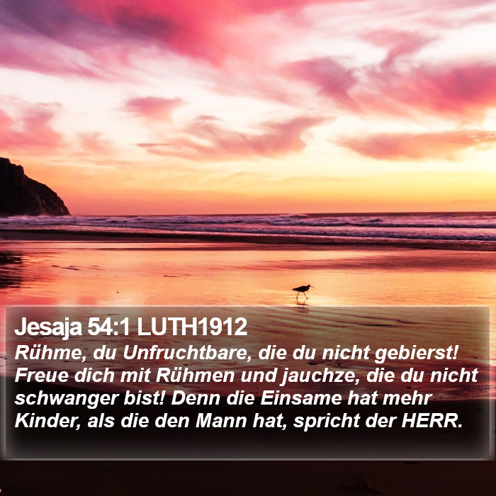 Jesaja 54:1 LUTH1912 Bible Study