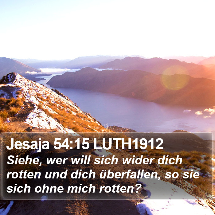 Jesaja 54:15 LUTH1912 Bible Study