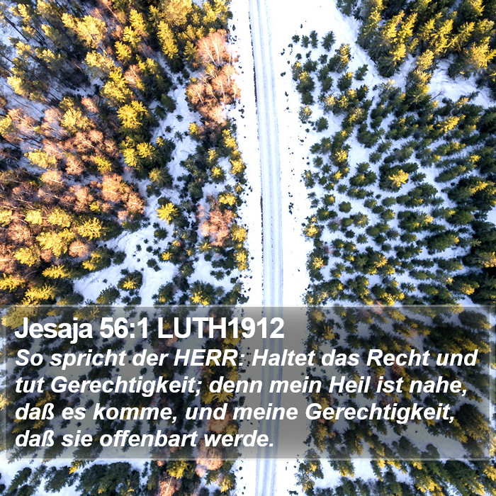 Jesaja 56:1 LUTH1912 Bible Study