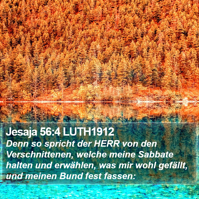 Jesaja 56:4 LUTH1912 Bible Study