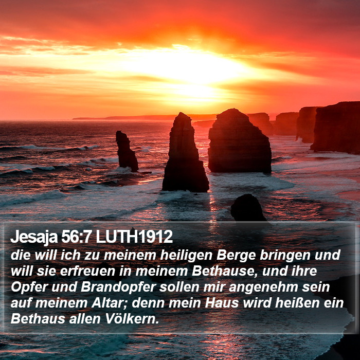 Jesaja 56:7 LUTH1912 Bible Study