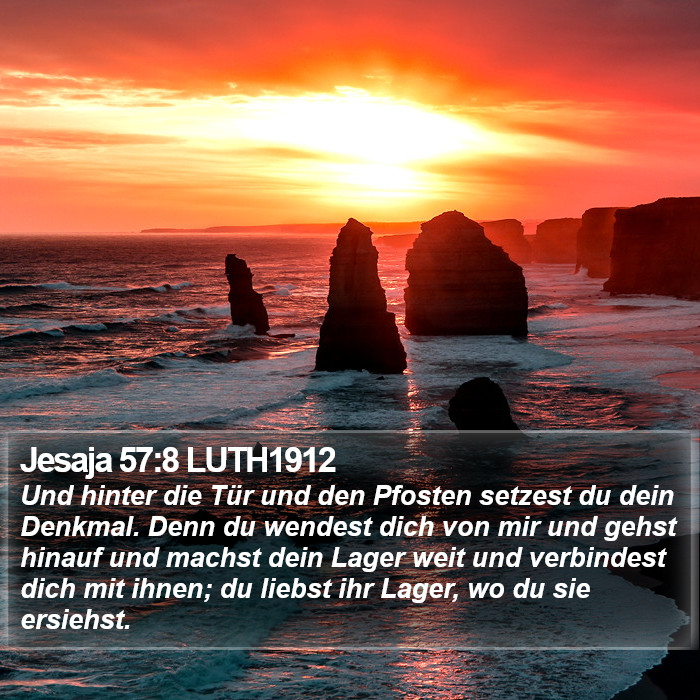 Jesaja 57:8 LUTH1912 Bible Study
