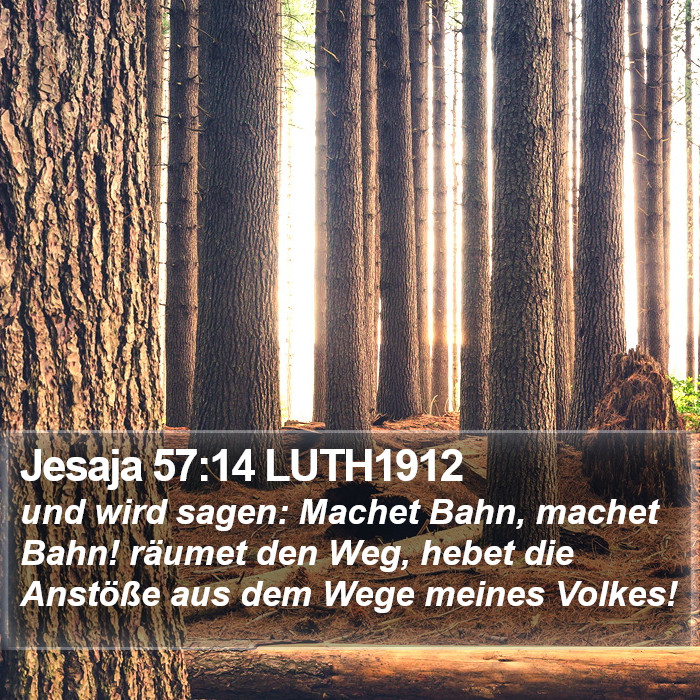 Jesaja 57:14 LUTH1912 Bible Study