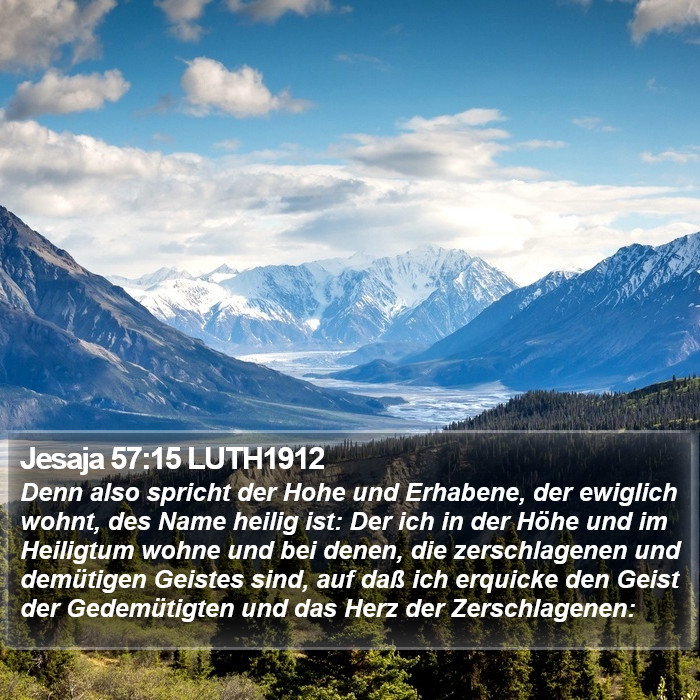 Jesaja 57:15 LUTH1912 Bible Study