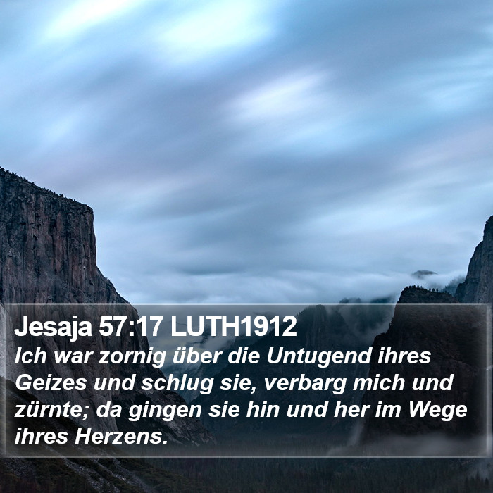 Jesaja 57:17 LUTH1912 Bible Study