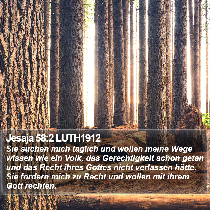 Jesaja 58:2 LUTH1912 Bible Study