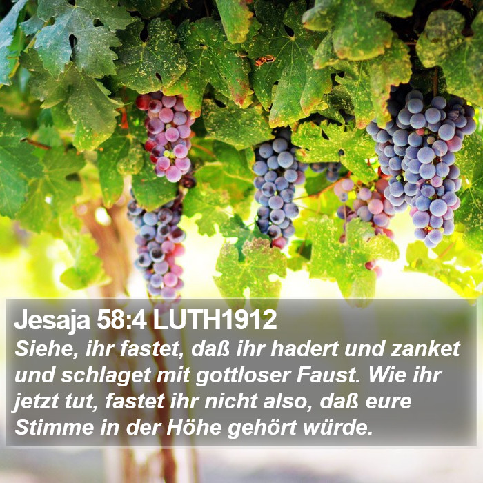 Jesaja 58:4 LUTH1912 Bible Study