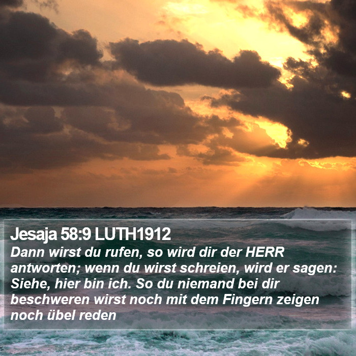 Jesaja 58:9 LUTH1912 Bible Study