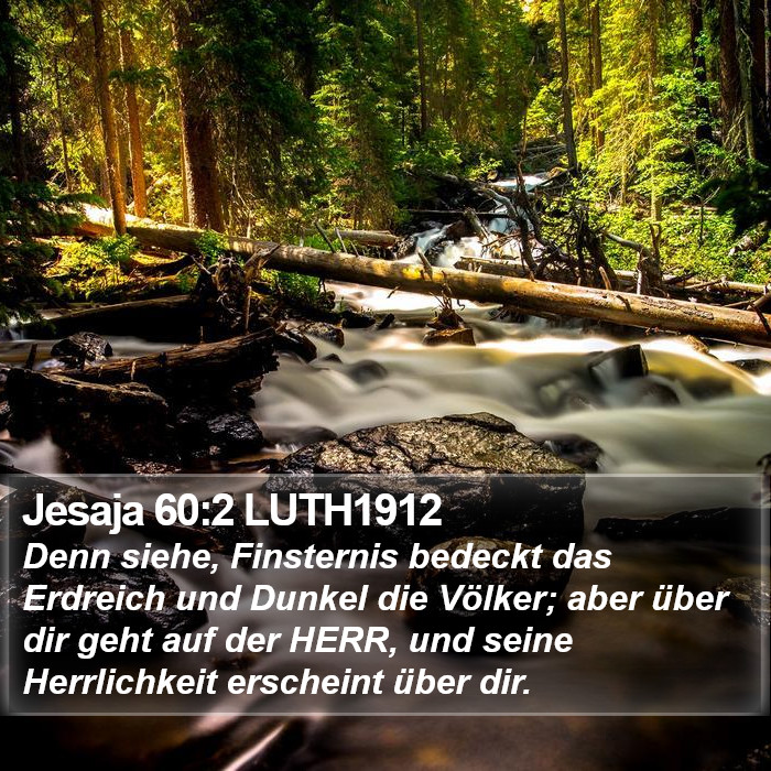 Jesaja 60:2 LUTH1912 Bible Study