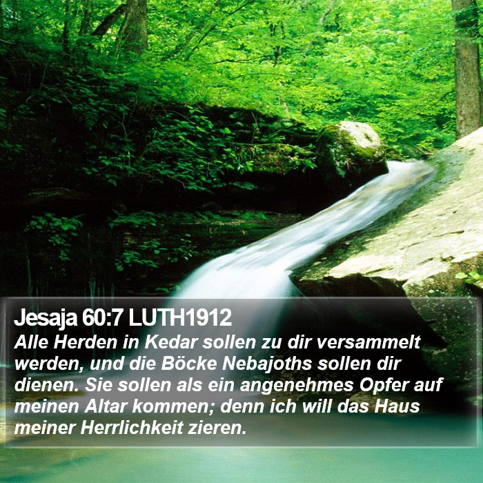 Jesaja 60:7 LUTH1912 Bible Study