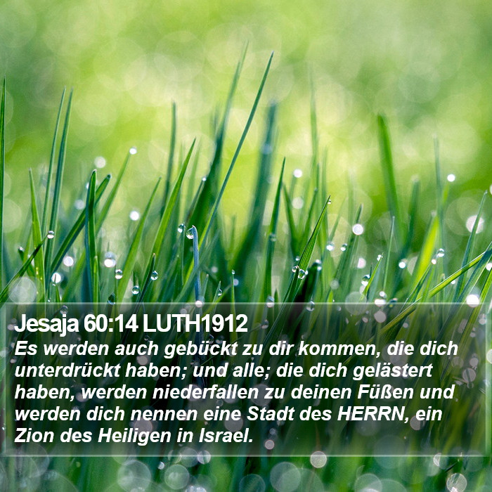 Jesaja 60:14 LUTH1912 Bible Study