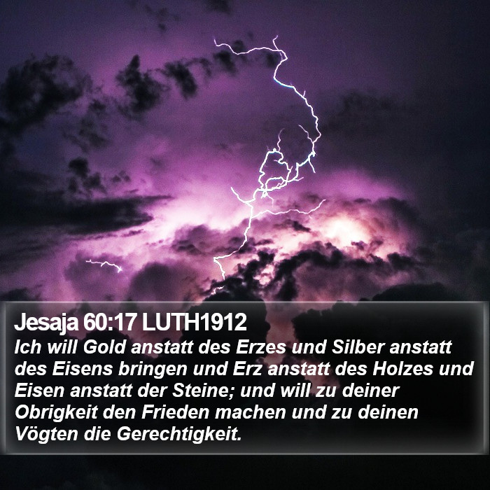 Jesaja 60:17 LUTH1912 Bible Study