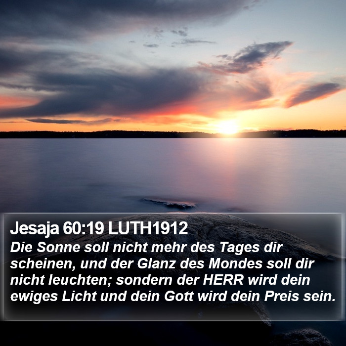 Jesaja 60:19 LUTH1912 Bible Study