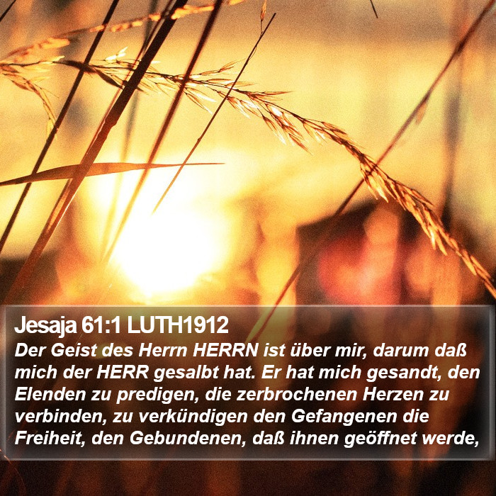 Jesaja 61:1 LUTH1912 Bible Study