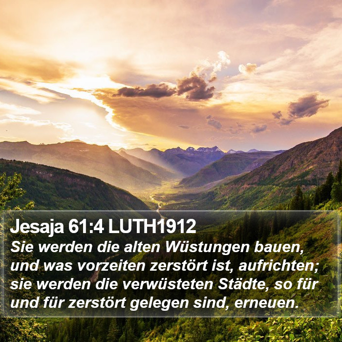 Jesaja 61:4 LUTH1912 Bible Study