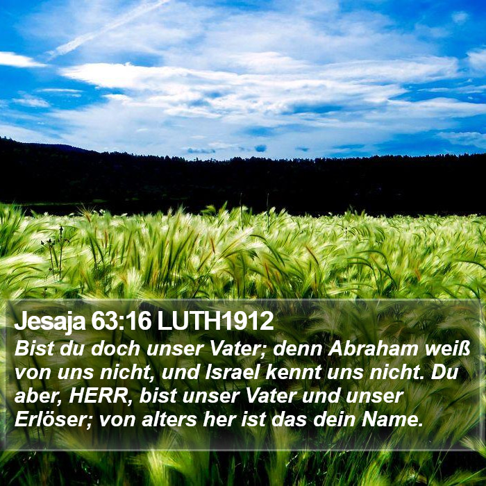 Jesaja 63:16 LUTH1912 Bible Study