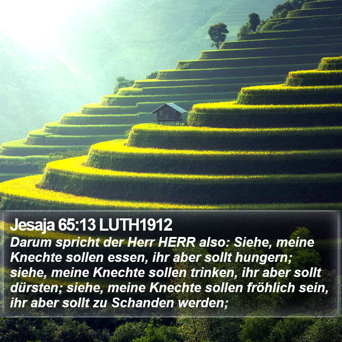 Jesaja 65:13 LUTH1912 Bible Study