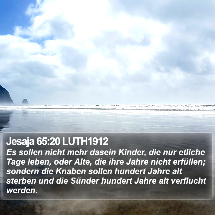 Jesaja 65:20 LUTH1912 Bible Study