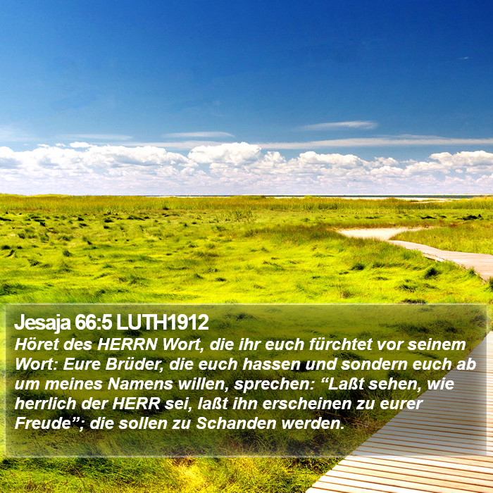 Jesaja 66:5 LUTH1912 Bible Study