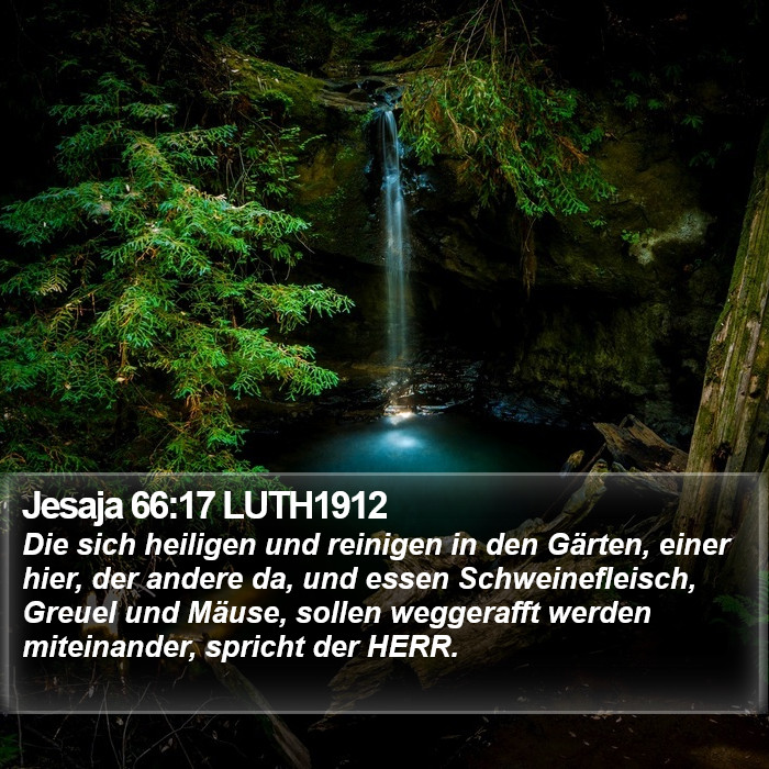 Jesaja 66:17 LUTH1912 Bible Study