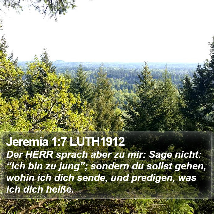 Jeremia 1:7 LUTH1912 Bible Study