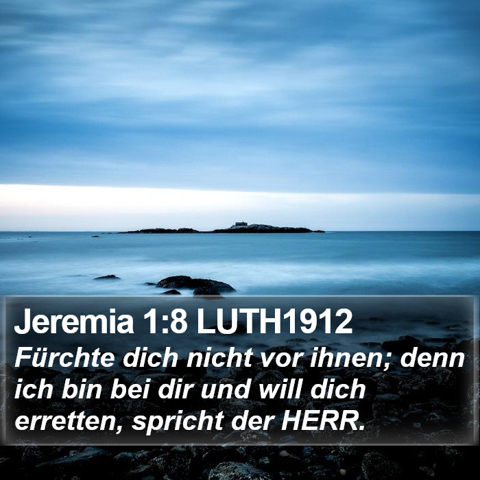 Jeremia 1:8 LUTH1912 Bible Study