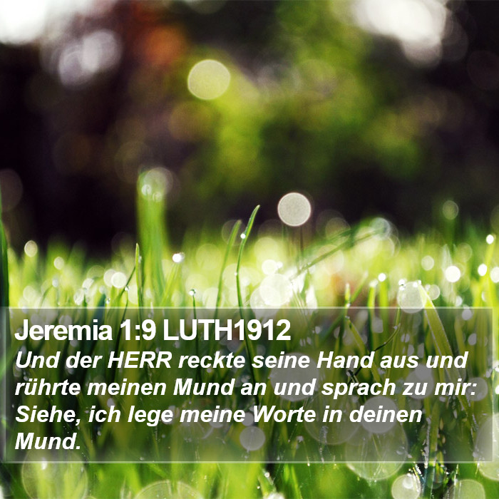 Jeremia 1:9 LUTH1912 Bible Study