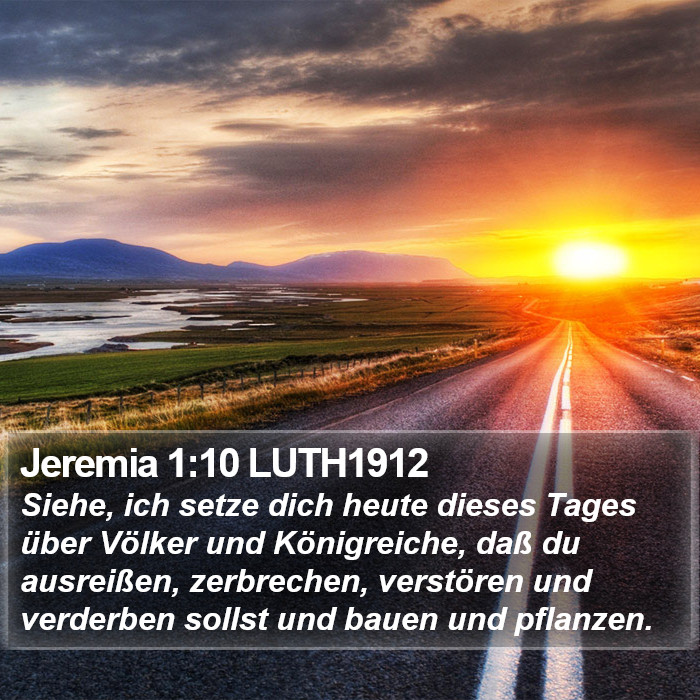 Jeremia 1:10 LUTH1912 Bible Study