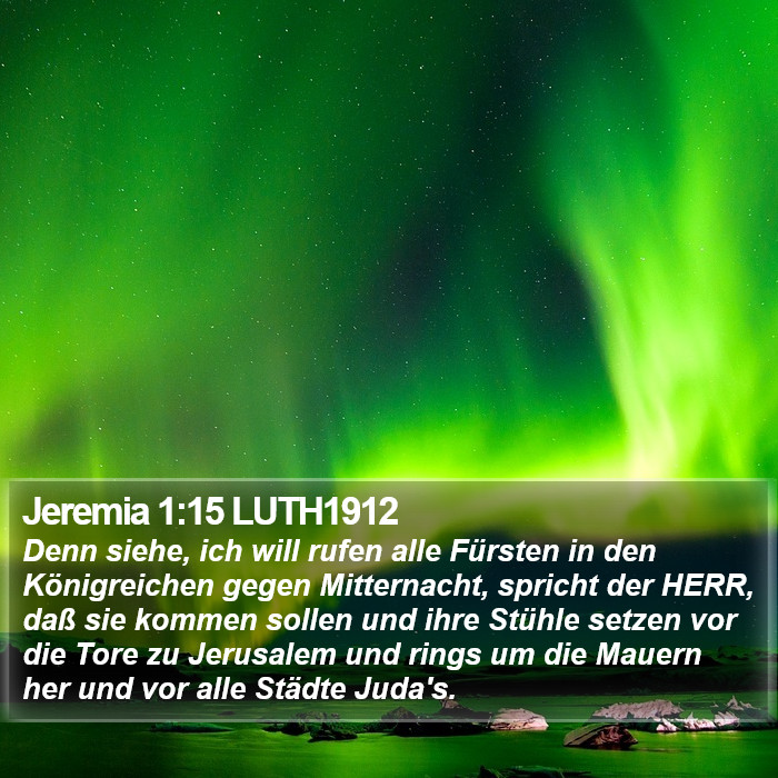 Jeremia 1:15 LUTH1912 Bible Study