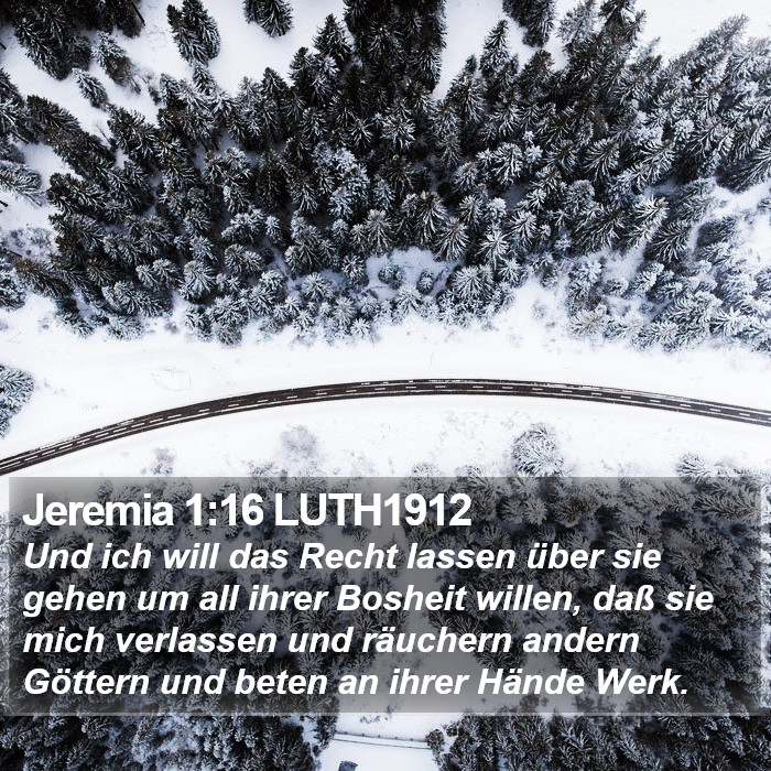 Jeremia 1:16 LUTH1912 Bible Study