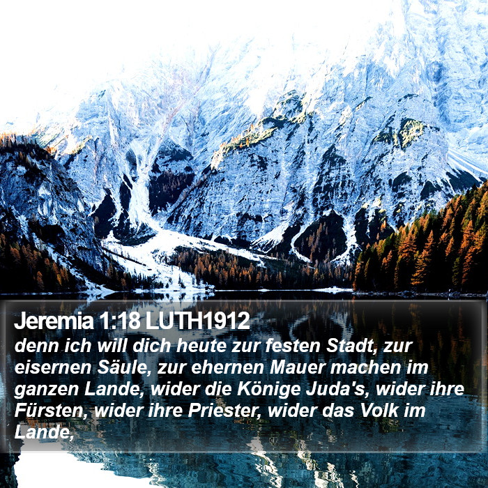 Jeremia 1:18 LUTH1912 Bible Study