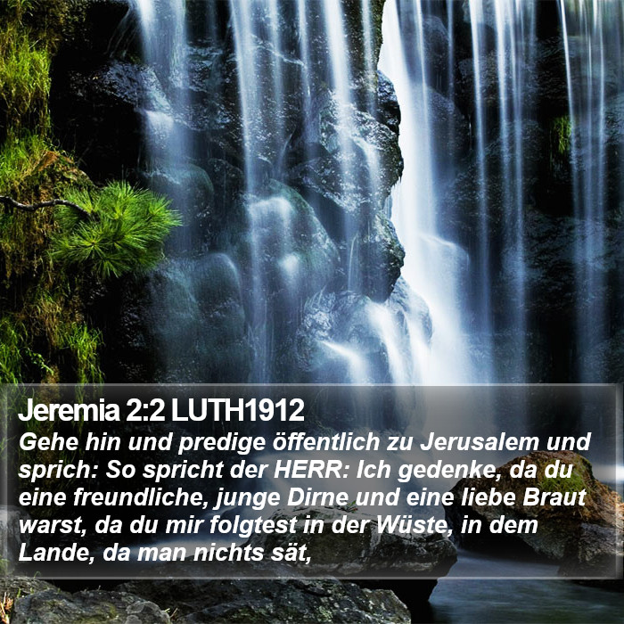 Jeremia 2:2 LUTH1912 Bible Study