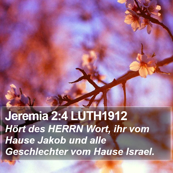 Jeremia 2:4 LUTH1912 Bible Study