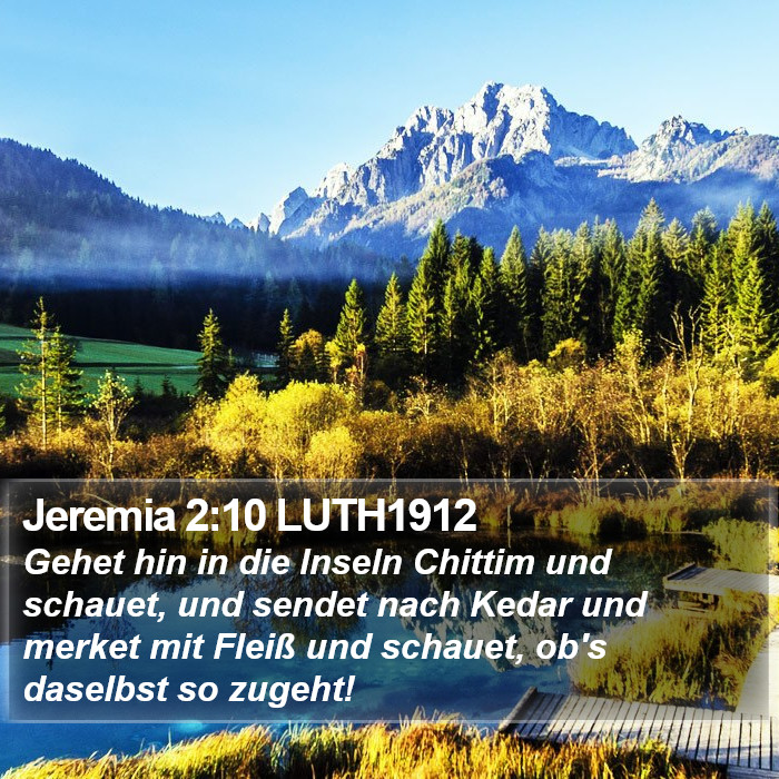 Jeremia 2:10 LUTH1912 Bible Study