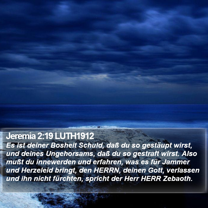 Jeremia 2:19 LUTH1912 Bible Study