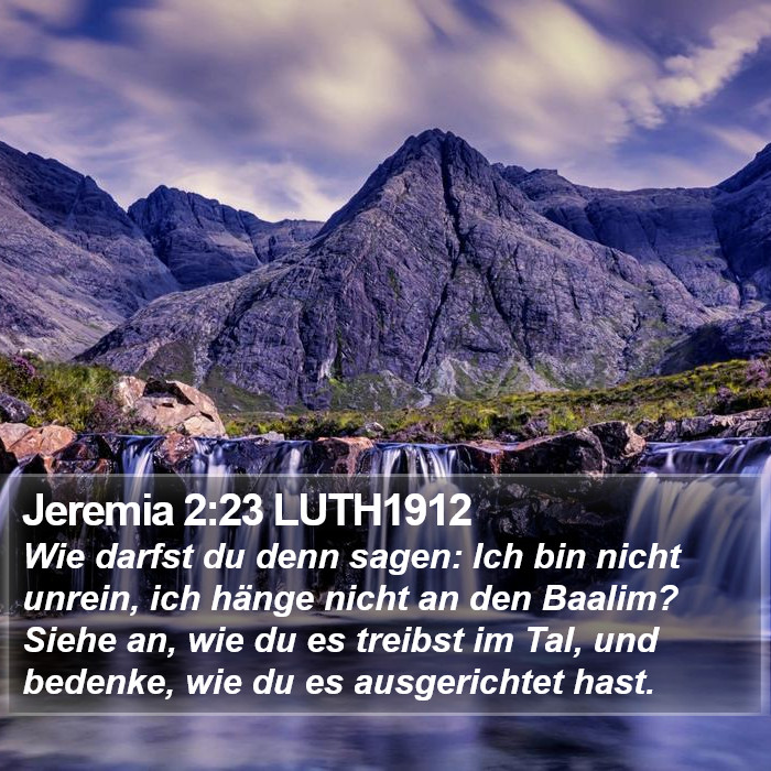 Jeremia 2:23 LUTH1912 Bible Study