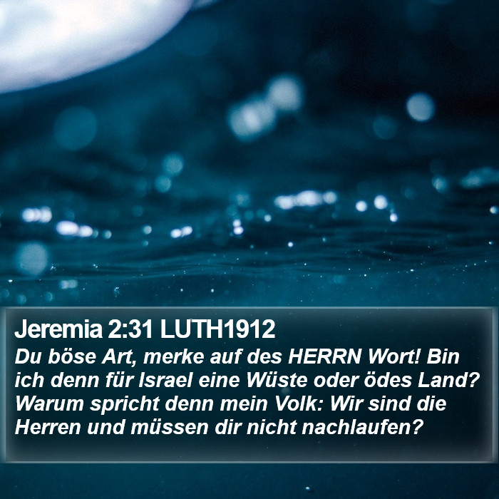 Jeremia 2:31 LUTH1912 Bible Study